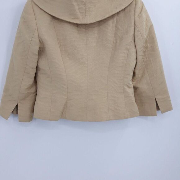 Vtg 80's Isabella Suits Blazer Large Lapel Tiger Textured Single Breasted Sz 8 - Picture 6 of 10